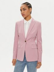 Pinko Marynarka Signum Giacca 100254 A1L3 Różowy Reglan Fit. Czerwone marynarki i żakiety damskie Pinko, bez wzorów, z syntetyku, bez kołnierzyka, bez ramiączek. Za 1,749.00 zł.