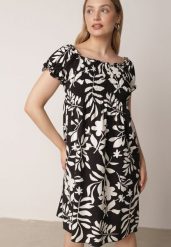 Czarna Wiskozowa Sukienka Hiszpanka w Kwiatowy Wzór Berinira. Czarne sukienki damskie Born2be, na co dzień, na lato, uniwersalny, bez wzorów, z wiskozy, casualowe, bez kołnierzyka, bez ramiączek, proste. Za 59.99 zł.