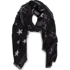 Szal TOMMY HILFIGER - Tommy Selvedge Scarf AW0AW06201 902. Czarne szaliki damskie Tommy Hilfiger, bez wzorów, z bawełny. W wyprzedaży za 159.00 zł.