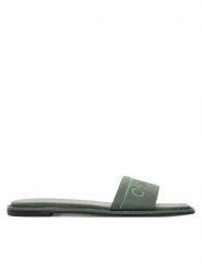 Calvin Klein Klapki Flat Slide He HW0HW01989 Zielony. Zielone klapki damskie Calvin Klein, bez wzorów, z materiału, bez obcasa, bez zapięcia. Za 369.99 zł.