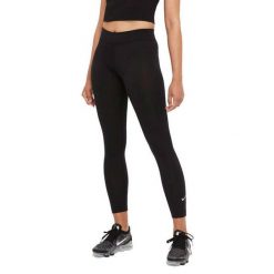 Leginsy damskie Treningowe Nike NSW Essentials 7/8. Czarne obuwie sportowe damskie Nike, bez wzorów, bez zapięcia, na fitness i siłownię. Za 169.99 zł.