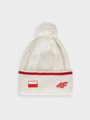 4F Czapka zimowa z wełną merino uniseks - biała S. Białe czapki męskie 4F, na zimę, bez wzorów, z wełny. Za 99.99 zł.