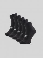 4F Skarpetki krótkie (5-pack) męskie - czarne 39-42. Czarne skarpety męskie 4F, bez wzorów, z materiału. Za 59.99 zł.