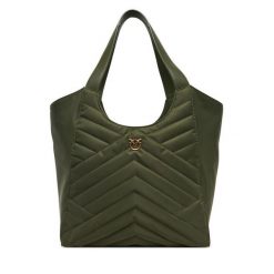 Torebka PINKO. Zielone shopperki damskie Pinko, bez wzorów, bez dodatków. Za 819.99 zł.