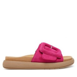 Klapki Gabor. Czerwone klapki damskie Gabor, bez wzorów, bez obcasa, bez zapięcia. Za 429.99 zł.