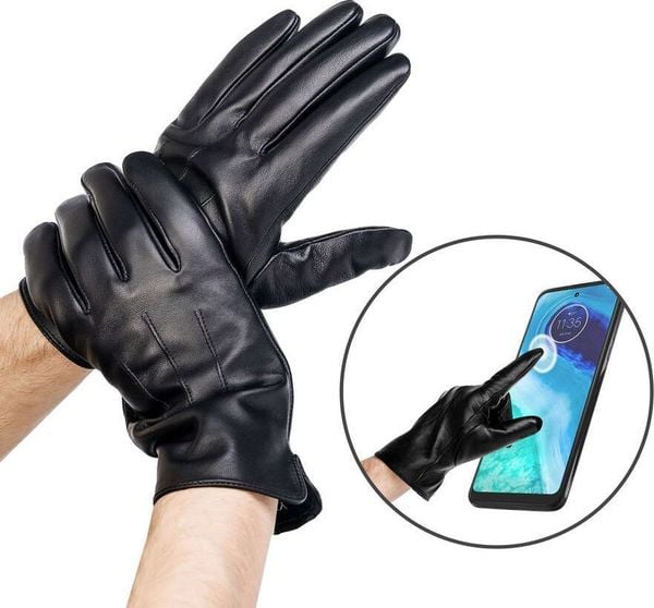 Rovicky Przeszywane Rękawiczki Męskie Z Owczej Skóry Ze Ściągaczem. Rękawiczki męskie ROVICKY, bez wzorów, ze skóry. Za 170.38 zł.