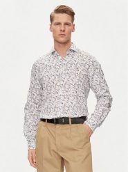 Tommy Hilfiger Koszula MW0MW34631 Biały Slim Fit. Białe koszule męskie Tommy Hilfiger, m, bez wzorów, z bawełny, bez kołnierzyka, bez ramiączek. Za 239.99 zł.