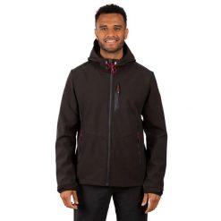 Męska Kurtka Soft Shell Marlon. Czarne kurtki sportowe męskie Trespass, m, bez wzorów, z elastanu, z kapturem, trekkingowe. Za 292.99 zł.