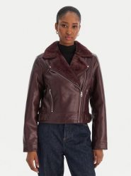 Vero Moda Kurtka z imitacji skóry Hailey 10250405 Fioletowy Regular Fit. Fioletowe kurtki damskie Vero Moda, m, bez wzorów, ze skóry, bez kaptura. Za 329.99 zł.