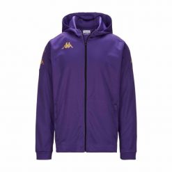 Kurtka z dresu Kappa Grevolo. Fioletowe kurtki męskie Kappa, bez wzorów, z dresówki, sportowe, bez kaptura. Za 285.50 zł.