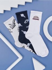 Skarpetki 3 pack - wielobarwny. Skarpety męskie Sinsay, bez wzorów. W wyprzedaży za 11.99 zł.