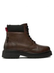 Tommy Jeans Trapery Tjm Lace Up Boot EM0EM01446 Brązowy. Brązowe buty zimowe męskie Tommy Jeans, bez wzorów, z jeansu, bez obcasa, bez zapięcia. Za 569.99 zł.