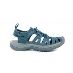 Buty do chodzenia damskie Keen Whisper. Niebieskie obuwie trekkingowe damskie Keen, z materiału, bez zapięcia. Za 585.00 zł.