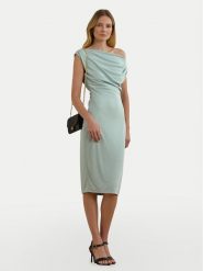 LAUREN RALPH LAUREN Sukienka koktajlowa 250964081001 Błękitny Slim Fit. Niebieskie sukienki damskie Lauren Ralph Lauren, bez wzorów, z syntetyku, wizytowe, bez kołnierzyka, bez ramiączek. Za 509.99 zł.