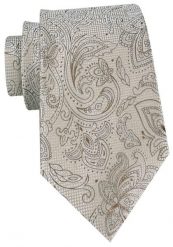 Męski Krawat - Chattier - Jasny Beż (Ecru), Wzór Kwiatowy. Krawaty i muchy Chattier, bez wzorów, z tkaniny, eleganckie. Za 55.00 zł.