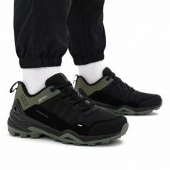 Buty męskie sportowe trekkingowe DK VENOM VB17920 BLACK KHAKI. Czarne trekkingi męskie DK, z materiału, bez zapięcia. Za 199.00 zł.