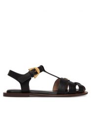 Coccinelle Sandały E4 U91 18 01 01 Czarny. Czarne sandały damskie Coccinelle, bez wzorów, ze skóry, bez obcasa, na płaskiej podeszwie, bez zapięcia. Za 849.99 zł.