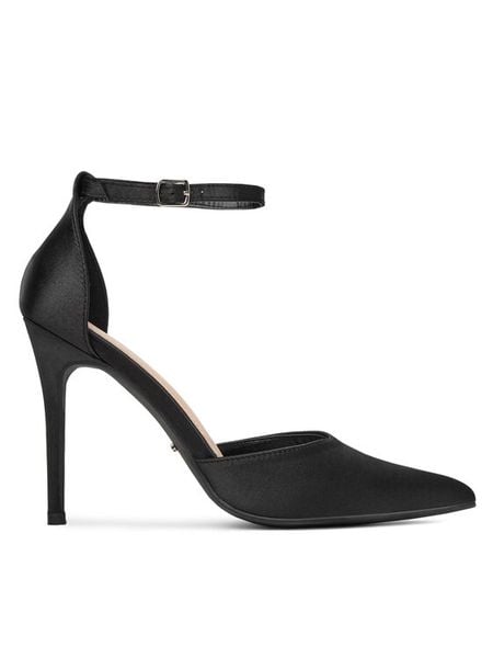 DeeZee Szpilki AL9631-6 Czarny. Czarne szpilki damskie DeeZee, bez wzorów, ze skóry, bez obcasa, na szpilce, bez zapięcia. Za 139.99 zł.