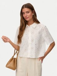 Vero Moda Koszula Eliza 10342754 Biały Regular Fit. Białe koszule damskie Vero Moda, xs, bez wzorów, z bawełny, bez kołnierzyka, bez ramiączek. Za 159.99 zł.