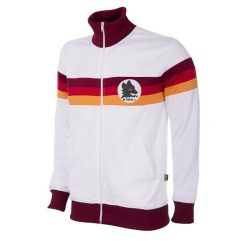 Kurtka/bluza piłkarska retro dla dorosłych - AS Roma 1981-82 - Biała. Białe kurtki męskie COPA FOOTBALL, xl, bez wzorów, retro, bez kaptura. Za 426.11 zł.