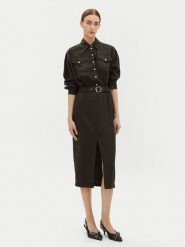 PINKO Sukienka codzienna Affettatrice 104147 Zielony Regular Fit. Zielone sukienki damskie Pinko, na co dzień, bez wzorów, z lyocellu, bez kołnierzyka, bez ramiączek, proste. Za 1,199.00 zł.