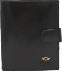 Peterson Portfel męski skórzany PTN 22307L-VT BLACK. Czarne portfele męskie Peterson, bez wzorów. Za 164.42 zł.