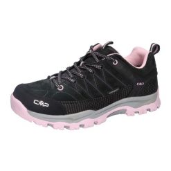 Buty trekkingowe juniorskie RIGEL LOW skóra wodoodporne. Czarne obuwie trekkingowe damskie CMP, z gumy, bez zapięcia. Za 359.99 zł.