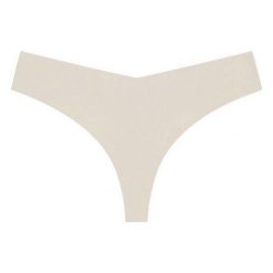 Stringi bezszwowe niewidoczne pod ubraniami Lala. Białe majtki damskie Intica, z materiału. W wyprzedaży za 69.00 zł.