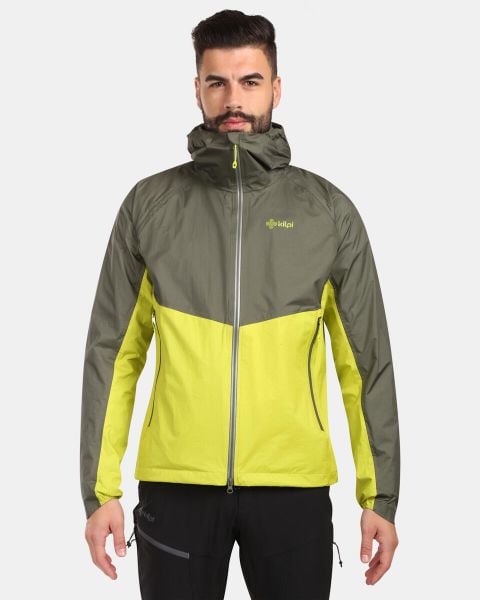 Męska kurtka hardshell Kilpi HURRICANE-M. Zielone kurtki męskie Kilpi, l, bez wzorów, z hardshellu, z kapturem, do biegania. Za 628.61 zł.