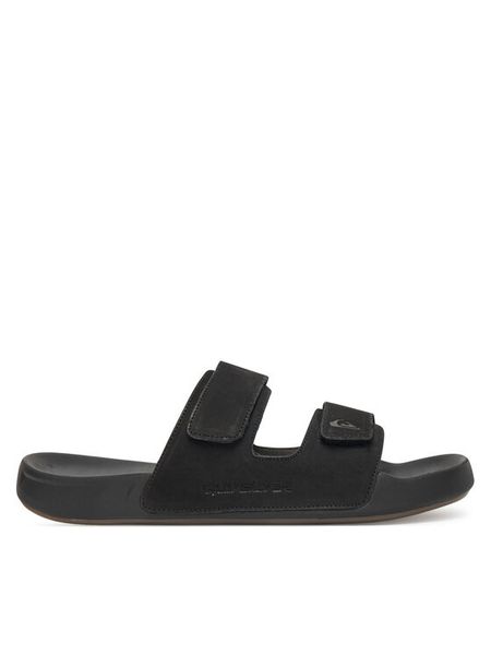 Quiksilver Klapki CWBEO-RAPID-01 MI08 Czarny. Czarne klapki męskie Quiksilver, bez wzorów, z nubiku, bez zapięcia. Za 159.99 zł.
