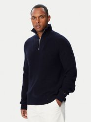 Tommy Hilfiger Sweter Fisherman MW0MW42531 Granatowy Regular Fit. Niebieskie swetry męskie Tommy Hilfiger, l, bez wzorów, z bawełny, bez kołnierzyka, bez ramiączek. Za 749.99 zł.