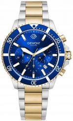 Zegarek Giewont Zegarek Męski Chronograph Sapphire Multikolor GW3970-B5. Niebieskie zegarki męskie Giewont, bez wzorów. Za 221.61 zł.