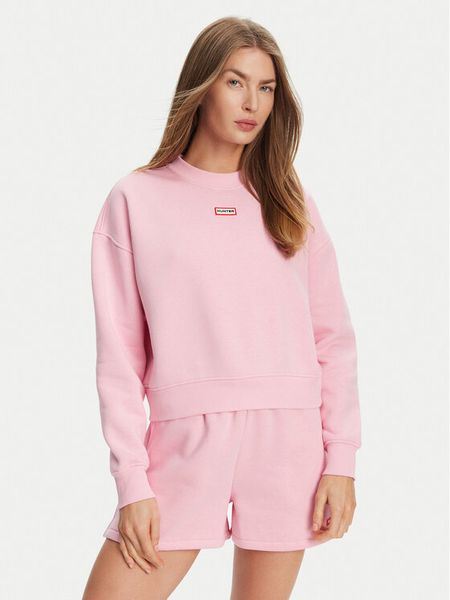 Hunter Bluza Tina HARW0042242 Różowy Cropped Fit. Czerwone bluzy damskie Hunter, s, bez wzorów, z bawełny, bez ramiączek, bez kaptura. Za 179.99 zł.