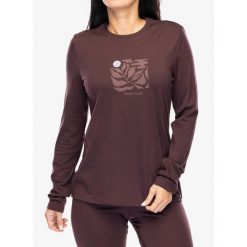 Bluza termiczna damska Odlo Merino 200 Nature Lover TS Crew Neck LS. Brązowe bluzy damskie ODLO, l, bez wzorów, bez ramiączek, bez kaptura. Za 329.99 zł.