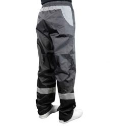 Spodnie przeciwdeszczowe rowerowe Waterproof o wysokiej widoczności. Czarne spodnie sportowe damskie R'FLECT, bez wzorów. Za 218.50 zł.