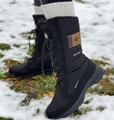 Czarne zimowe śniegowce damskie z membraną American Club Softshell Sn0. Czarne śniegowce damskie American CLUB, z jeansu, bez zapięcia. Za 249.00 zł.