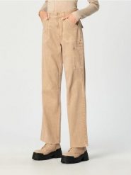 Jeansy wide leg high waist - kremowy. Białe jeansy damskie Sinsay, bez wzorów, z bawełny, z podwyższonym stanem. Za 89.99 zł.