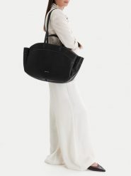 GINO ROSSI Torebka C-LDA8548 Czarny. Czarne shopperki damskie Gino Rossi, bez wzorów, z materiału, bez dodatków. Za 279.99 zł.