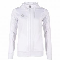 Damska bluza dresowa zapinana na zamek z kapturem Reece Australia Cleve TTS. Białe bluzy damskie REECE, s, bez wzorów, z dresówki, sportowe, bez ramiączek, z kapturem. Za 230.60 zł.