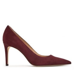 Szpilki Stuart Weitzman. Czerwone szpilki damskie Stuart Weitzman, bez wzorów, bez obcasa, na szpilce, bez zapięcia. Za 1,849.00 zł.