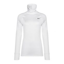 Bluza damska Under Armour Train CW Funnel Neck. Białe bluzy damskie Under Armour, l, bez wzorów, sportowe, bez ramiączek, bez kaptura. Za 149.99 zł.