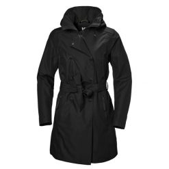 Płaszcz damski Helly Hansen Welsey II. Czarne płaszcze damskie Helly Hansen, xl, bez wzorów, z materiału, eleganckie, bez kołnierzyka, bez kaptura. Za 925.00 zł.