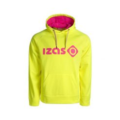 Bluza z kapturem unisex DUERO V4 z logo i kieszenią z przodu. Żółte bluzy damskie IZAS, na zimę, l, bez wzorów, sportowe, bez ramiączek, z kapturem. Za 182.57 zł.