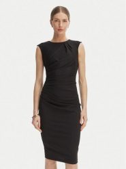 Rinascimento Sukienka koktajlowa CFC0127683003 Czarny Slim Fit. Czarne sukienki damskie Rinascimento, l, bez wzorów, z syntetyku, wizytowe, bez kołnierzyka, bez ramiączek. Za 449.99 zł.