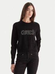 Gaudi Sweter 521BD53023 Czarny Regular Fit. Czarne swetry nierozpinane damskie Gaudi, m, bez wzorów, z syntetyku, bez kołnierzyka, bez ramiączek. Za 469.99 zł.