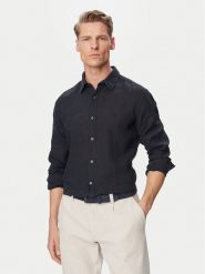 BOSS Koszula Relegant 50567579 Granatowy Regular Fit. Niebieskie koszule męskie Boss, m, bez wzorów, ze lnu, bez kołnierzyka, bez ramiączek. Za 499.99 zł.