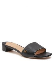 Lauren Ralph Lauren Klapki 802925259001 Czarny. Czarne klapki damskie Lauren Ralph Lauren, bez wzorów, ze skóry, bez obcasa, bez zapięcia. Za 1,019.00 zł.
