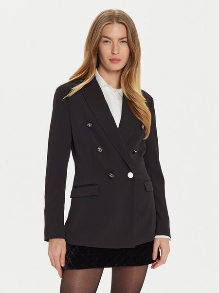 Motivi Marynarka Q488Q000731N Czarny Regular Fit. Czarne marynarki i żakiety damskie Motivi, bez wzorów, z syntetyku, bez kołnierzyka, bez ramiączek. Za 499.99 zł.