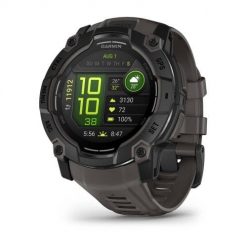 Zegarek Garmin Instinct 3 – 50 mm AMOLED Black met charcoal band. Czarne zegarki sportowe Garmin, bez wzorów. Za 2,131.99 zł.