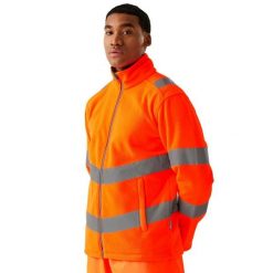 Bluza Polarowa Unisex Dla Dorosłych Odblaskowa. Brązowe bluzy damskie Regatta, xl, bez wzorów, z materiału, bez ramiączek, bez kaptura. Za 119.99 zł.